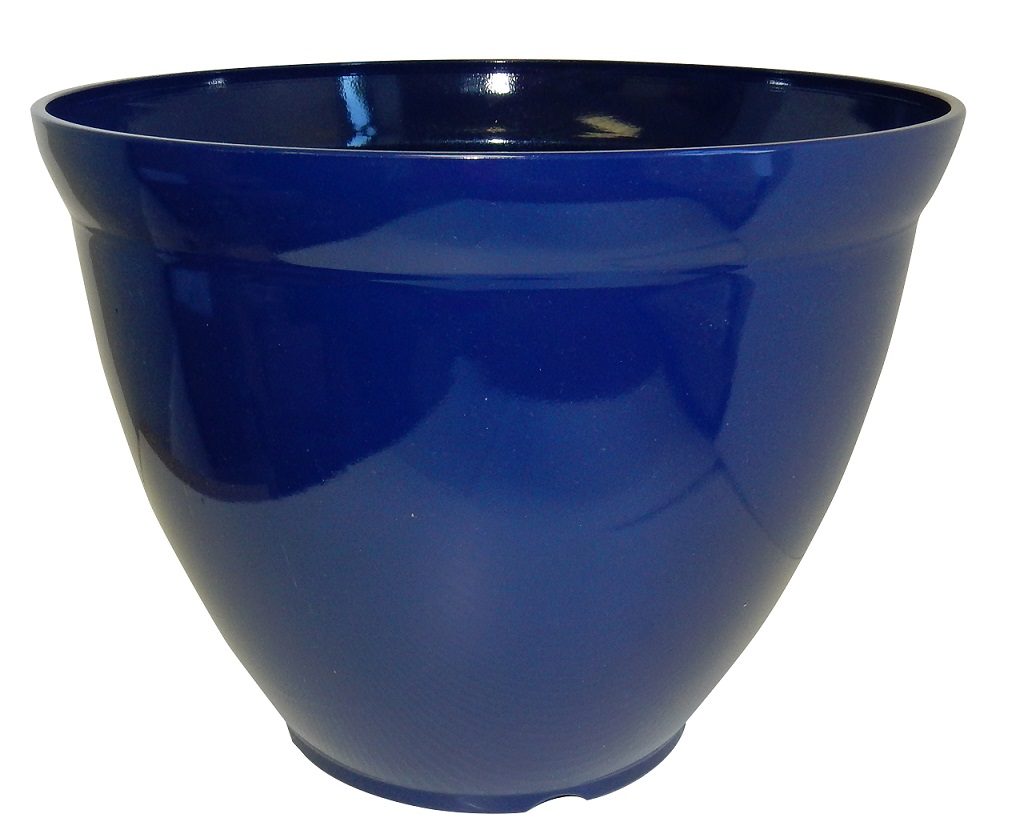 15 x 11.5 Bell Planter Blue Gloss - 12 per case - Containers